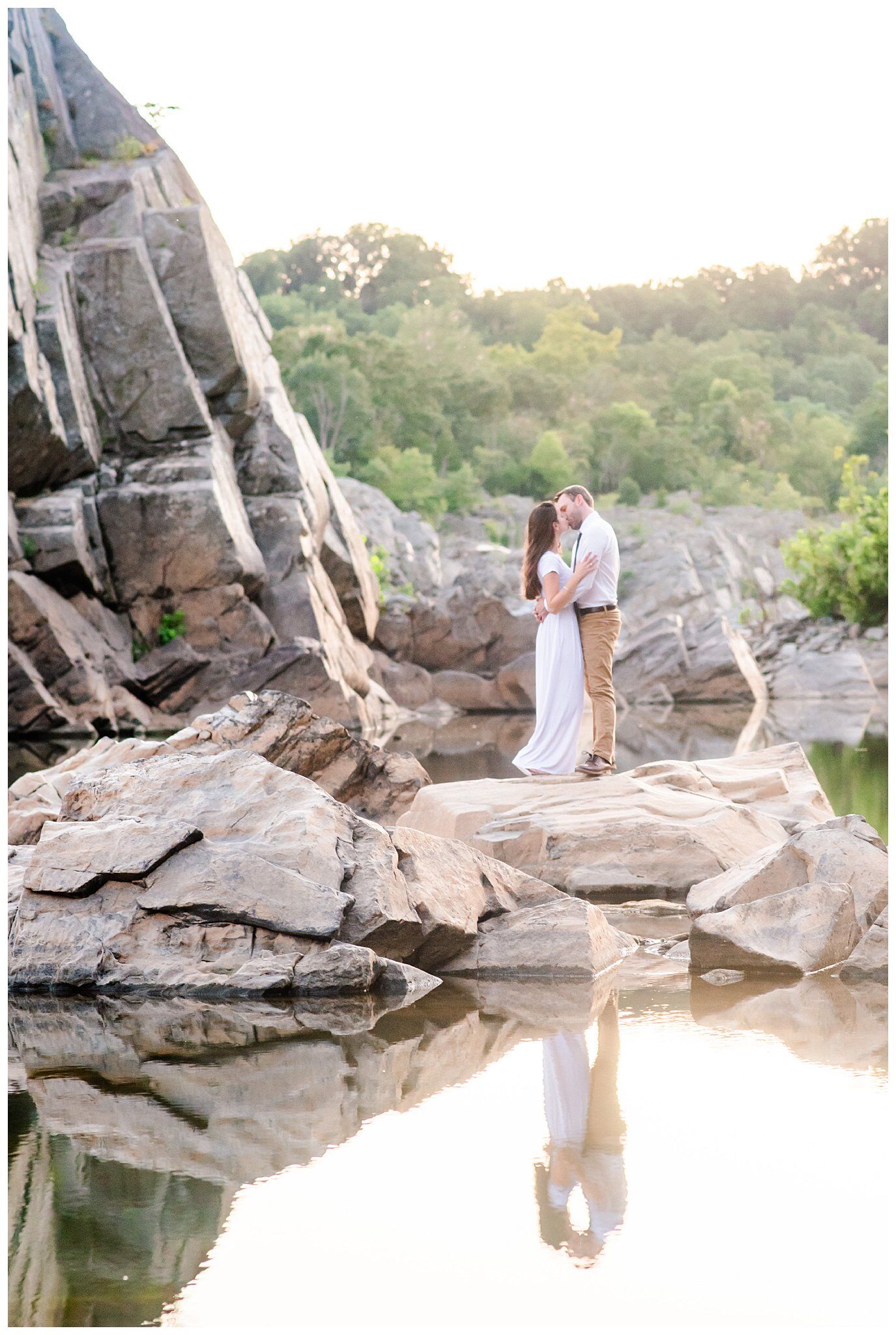 Summer Engagement Session at Great Falls National Park