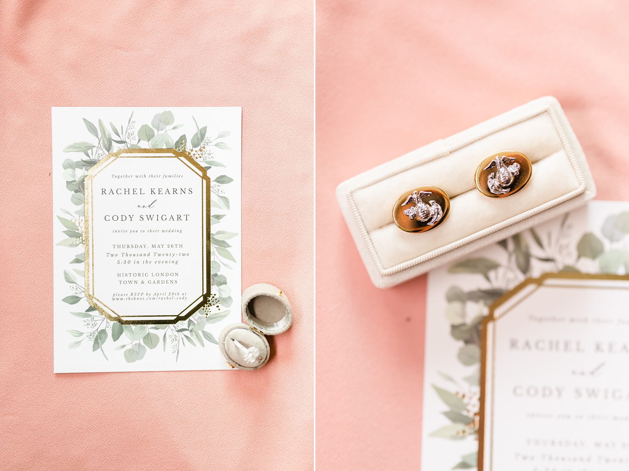 details for spring wedding at Londontown Gardens
