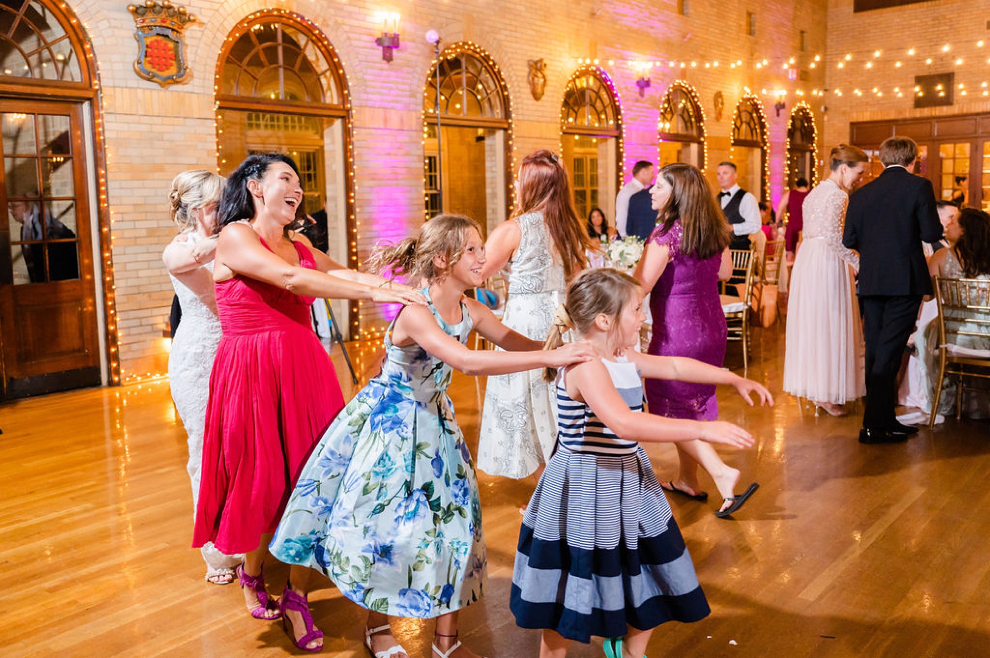 guests dance together during DC wedding reception