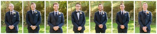 Line up of all of the groomsmen